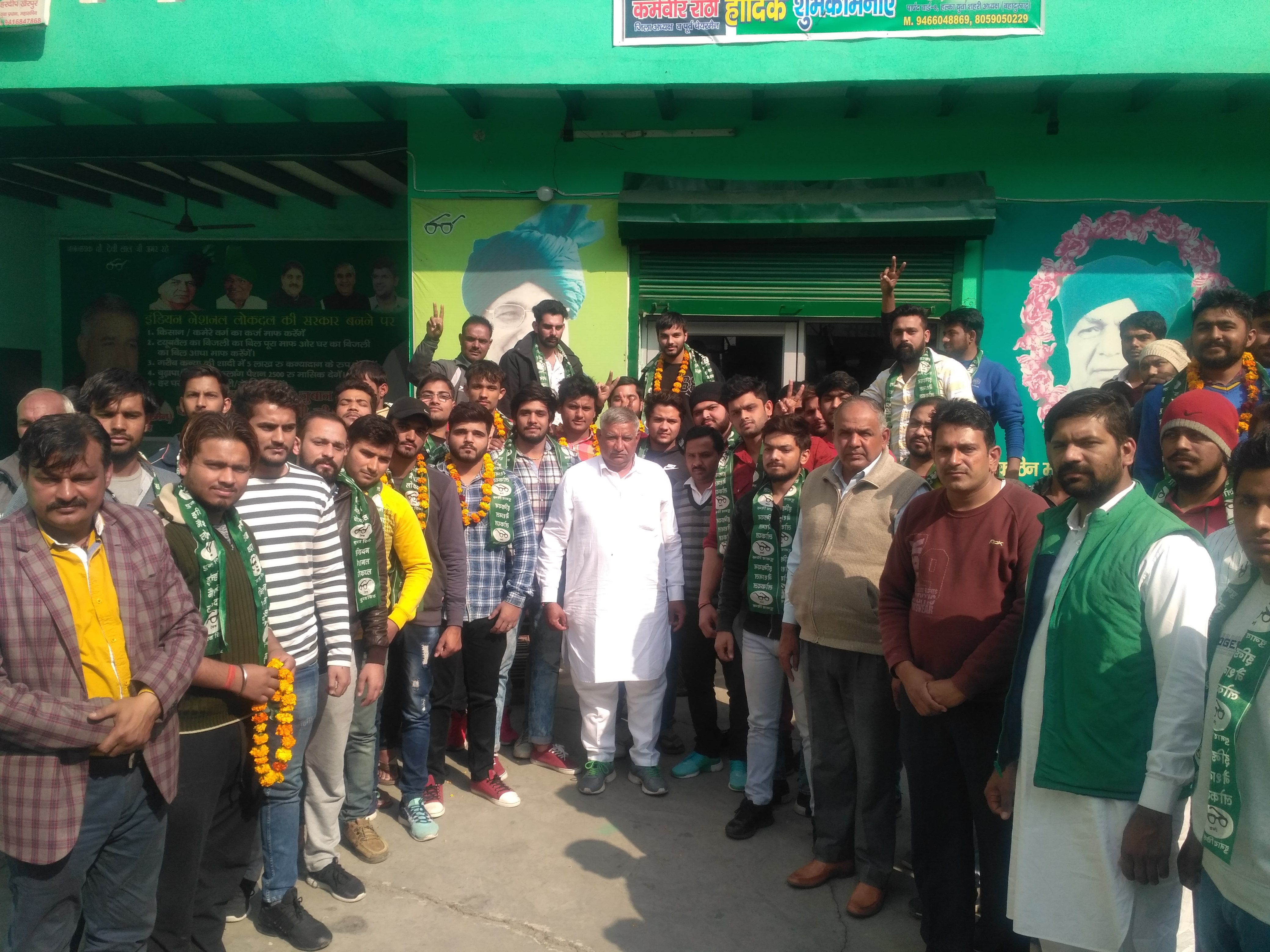 जिलाध्यक्ष कर्मबीर राठी की मौजूदगी में भारी संख्या में युवा हुए इनेलो में शामिल