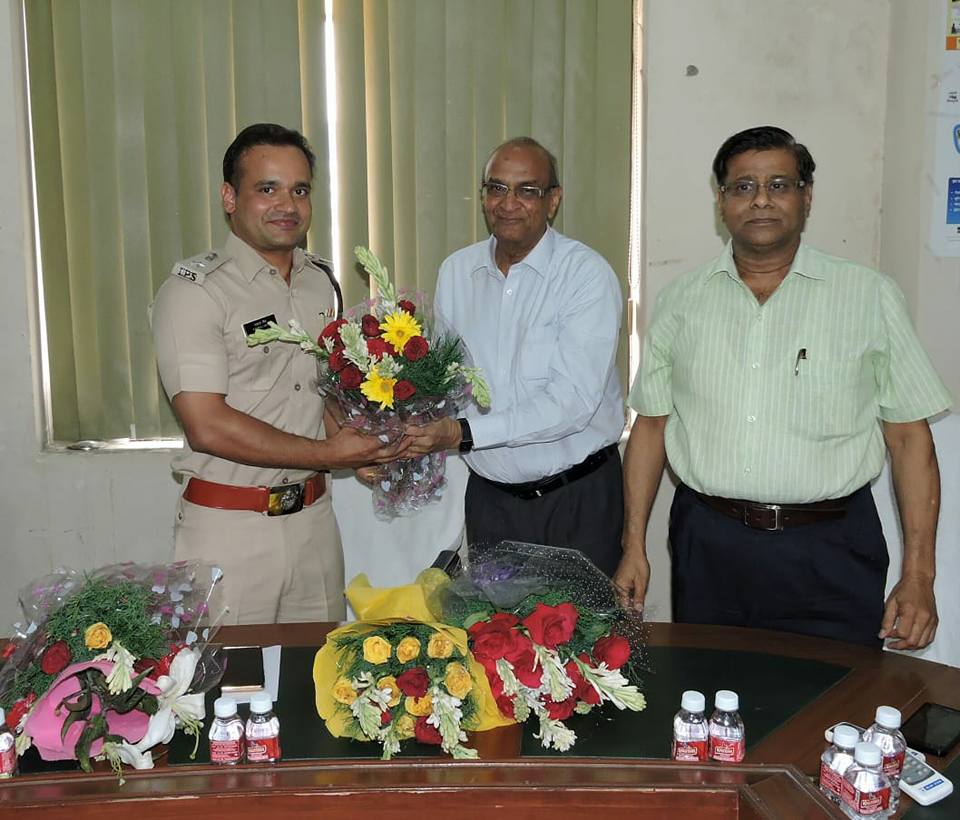 बहादुरगढ़ पहुंचने पर पुलिस अधीक्षक  पंकज नैन का बीसीसीआई पदाधिकारियों ने किया स्वागत