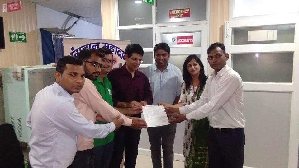 बहादुरगढ़ के स्वास्तिक अस्पताल मैं रोबिन हुड आर्मी के 25 सदस्यों ने ली अंगदान की शपथ