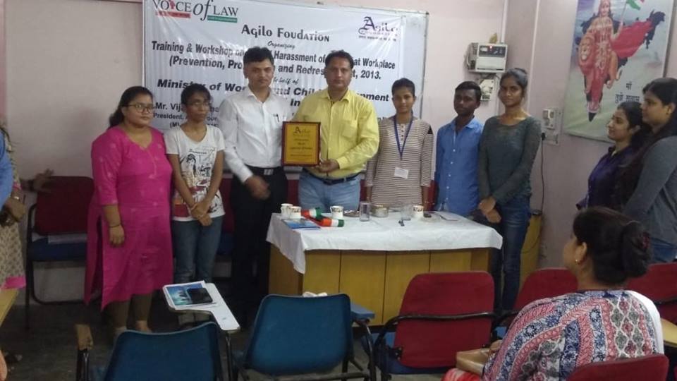 ऐजीलो फाउंडेशन ने महिला उत्पीड़न के लिए प्रशिक्षण एवं कार्यशाला का किया आयोजन ।