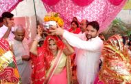 वार्ड नंबर-31 की दुर्गा कालोनी में पहले नवरात्रि के मौके पर निकाली गई कलश यात्रा ।