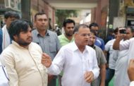नगर परिषद के सफाई कर्मचारियों की  हडताल को सांतवा दिन, कर्मचारियों की आवाज को उठाने के लिए उनके बीच पहुुंचे पूर्व विधायक नफे सिंह राठी ।