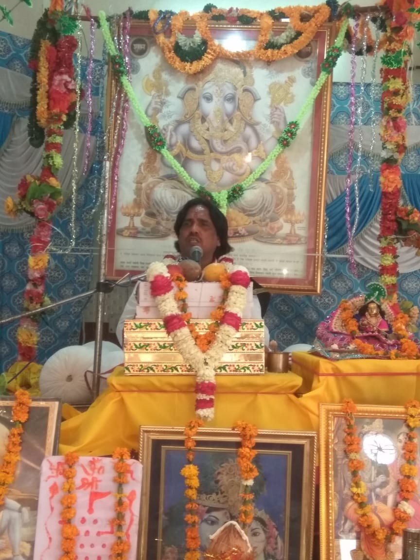 सुखमय जीवन के लिए धर्म श्रवण जरूरी: राधे श्याम शास्त्री * राधे श्याम शास्त्री ने श्रद्धालुओं को श्री शुकदेव आगमन प्रसंग सुनाया