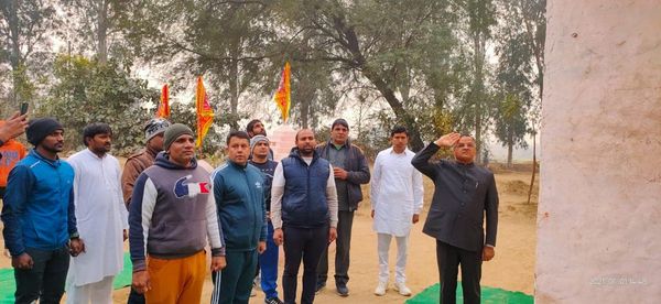 बालाजी व्यायामशाला में इनेलो प्रदेश अध्यक्ष नफे सिंह राठी ने मनाया नववर्ष।
