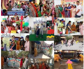सांखोल गांव में एन एस एस स्वयंसेविकाओं ने दिया श्रमदान