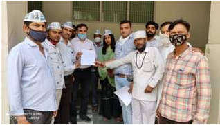 आम आदमी पार्टी बहादुरगढ़ इकाई ने मुख्यमंत्री हरियाणा के नाम वार्ड 9 ,10 व 11 की समस्याओं को लेकर एसडीएम बहादुरगढ़ को सौंपा ज्ञापन।
